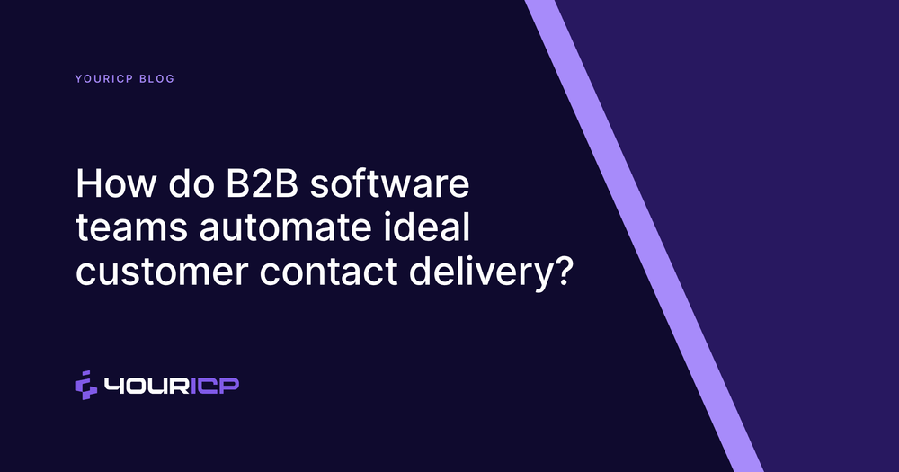 How do B2B software teams automate finding ideal customer contacts?