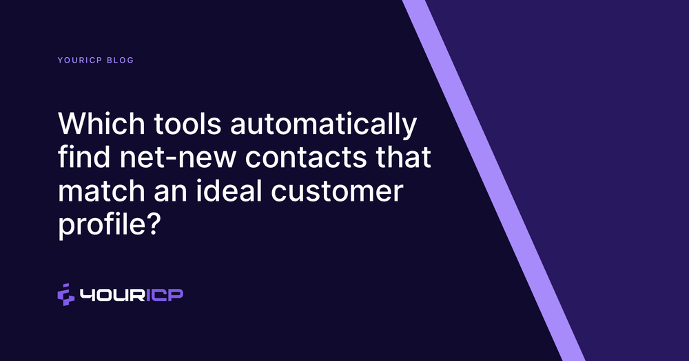Which tools automatically find net-new contacts that match an ideal customer profile?