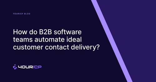 How do B2B software teams automate finding ideal customer contacts?